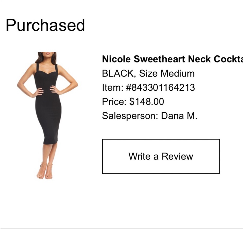 Cocktail dress from Nordstrom